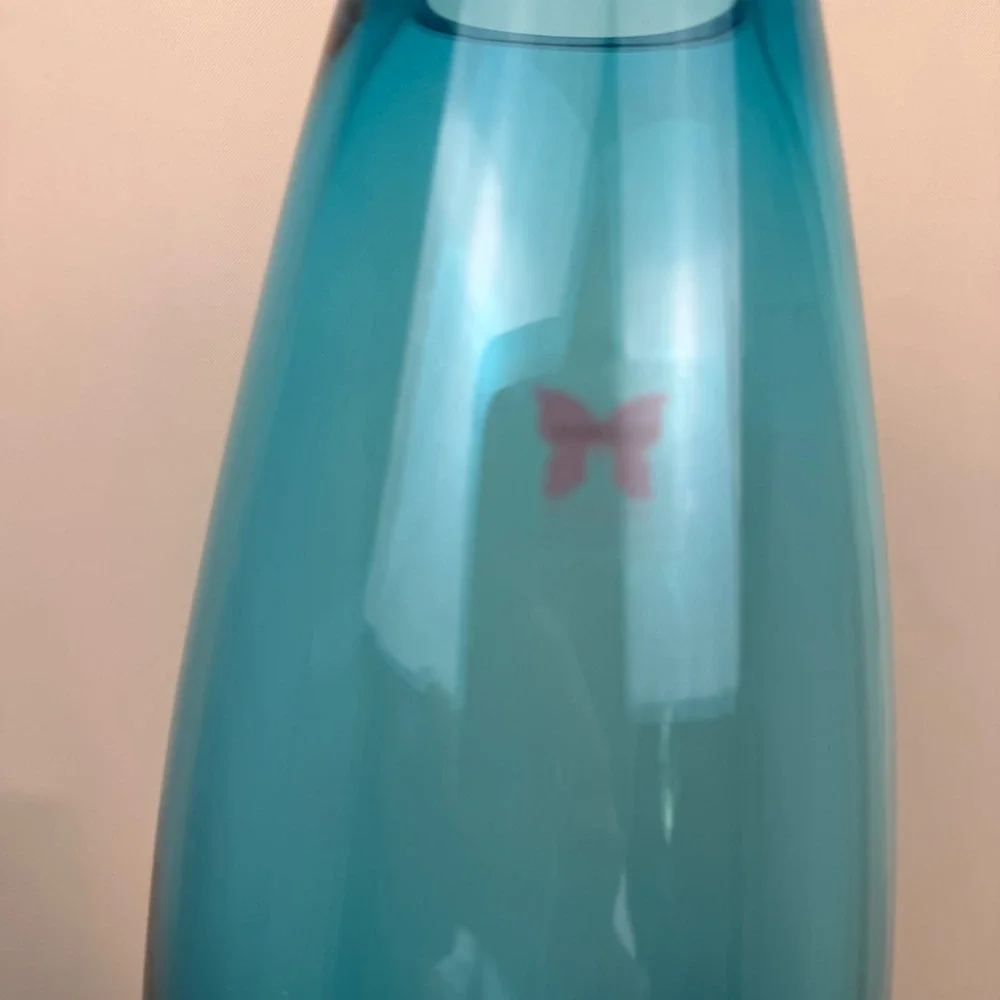 Marquis by Waterford Markham Teal Blue Glass Vase 16 Inch Tapered Centerpiece